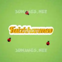 faizkhanmev in Ladybugs style - 3D name wallpaper