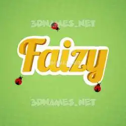 faizy in Ladybugs style - 3D name wallpaper