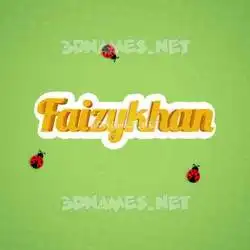 faizykhan in Ladybugs style - 3D name wallpaper
