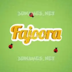 fajoora in Ladybugs style - 3D name wallpaper