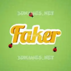 faker in Ladybugs style - 3D name wallpaper