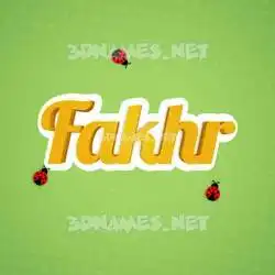 fakhr in Ladybugs style - 3D name wallpaper