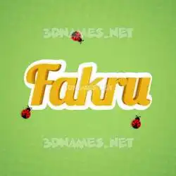 fakru in Ladybugs style - 3D name wallpaper
