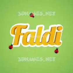faldi in Ladybugs style - 3D name wallpaper