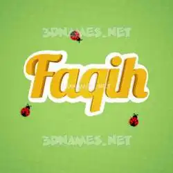 faqih in Ladybugs style - 3D name wallpaper