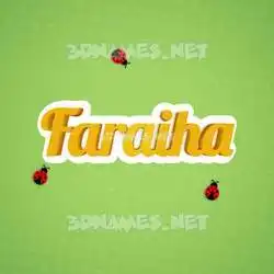 faraiha in Ladybugs style - 3D name wallpaper
