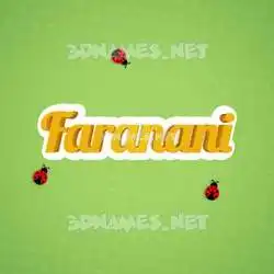 faranani in Ladybugs style - 3D name wallpaper