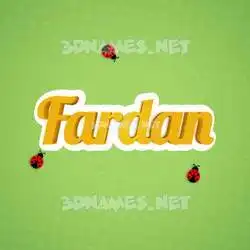 fardan in Ladybugs style - 3D name wallpaper