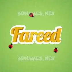 fareed in Ladybugs style - 3D name wallpaper