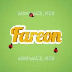 fareon in Ladybugs style - 3D name wallpaper
