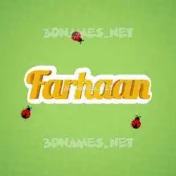 farhaan in Ladybugs style - 3D name wallpaper