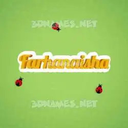 farhanaisha in Ladybugs style - 3D name wallpaper