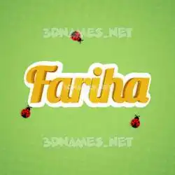 fariha in Ladybugs style - 3D name wallpaper