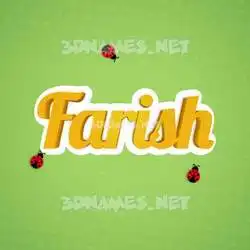farish in Ladybugs style - 3D name wallpaper
