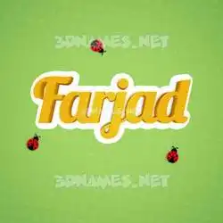 farjad in Ladybugs style - 3D name wallpaper