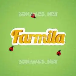 farmila in Ladybugs style - 3D name wallpaper