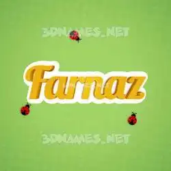 farnaz in Ladybugs style - 3D name wallpaper