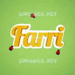 farri in Ladybugs style - 3D name wallpaper