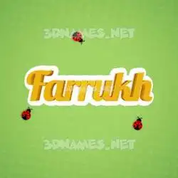 farrukh in Ladybugs style - 3D name wallpaper