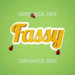 fassy in Ladybugs style - 3D name wallpaper