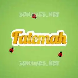fatemah in Ladybugs style - 3D name wallpaper