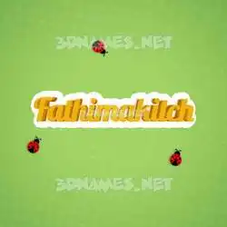 fathimakitch in Ladybugs style - 3D name wallpaper