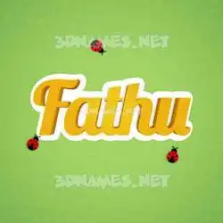 fathu in Ladybugs style - 3D name wallpaper