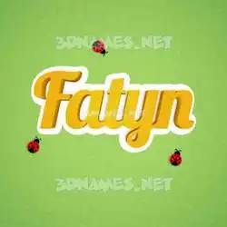 fatyn in Ladybugs style - 3D name wallpaper
