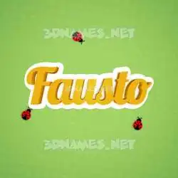 fausto in Ladybugs style - 3D name wallpaper
