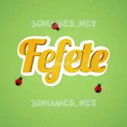 fefete in Ladybugs style - 3D name wallpaper