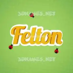 felton in Ladybugs style - 3D name wallpaper
