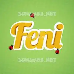 feni in Ladybugs style - 3D name wallpaper
