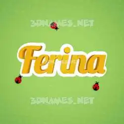ferina in Ladybugs style - 3D name wallpaper