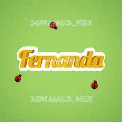 fernanda in Ladybugs style - 3D name wallpaper