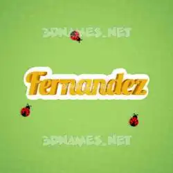 fernandez in Ladybugs style - 3D name wallpaper