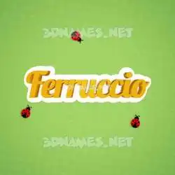 ferruccio in Ladybugs style - 3D name wallpaper