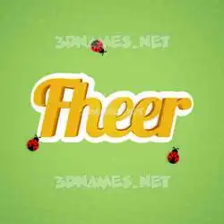 fheer in Ladybugs style - 3D name wallpaper