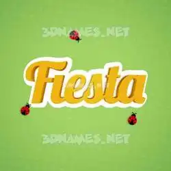 fiesta in Ladybugs style - 3D name wallpaper