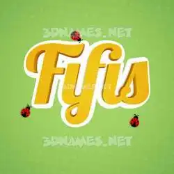 fifis in Ladybugs style - 3D name wallpaper