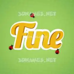 fine in Ladybugs style - 3D name wallpaper