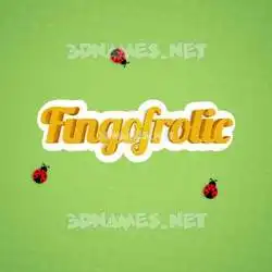 fingofrolic in Ladybugs style - 3D name wallpaper