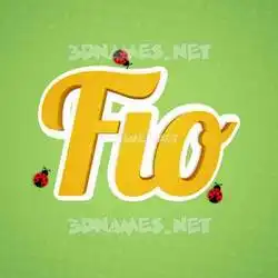 fio in Ladybugs style - 3D name wallpaper