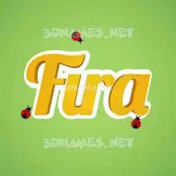 fira in Ladybugs style - 3D name wallpaper