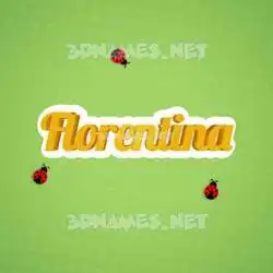 florentina in Ladybugs style - 3D name wallpaper