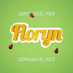 floryn in Ladybugs style - 3D name wallpaper