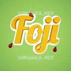 foji in Ladybugs style - 3D name wallpaper
