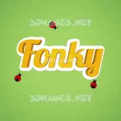 fonky in Ladybugs style - 3D name wallpaper