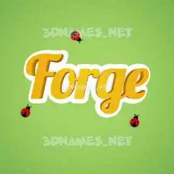 forge in Ladybugs style - 3D name wallpaper