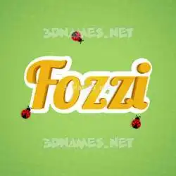 fozzi in Ladybugs style - 3D name wallpaper