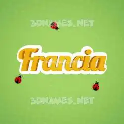 francia in Ladybugs style - 3D name wallpaper